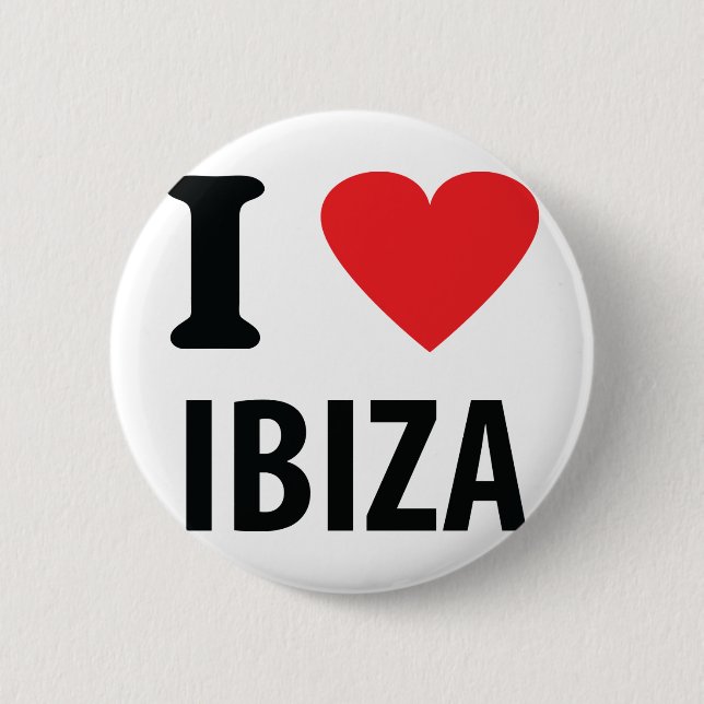 I love Ibiza icon 2 Inch Round Button (Front)