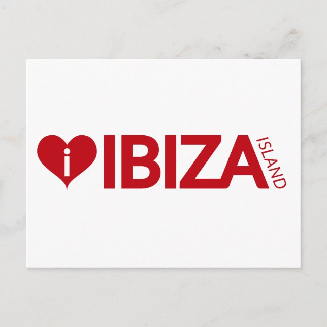 i Love Ibiza Island Original Authentic souvenirs Postcard (Front)