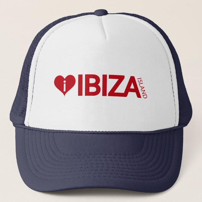 i Love Ibiza Island Original Authentic souvenirs. Trucker Hat (Front)