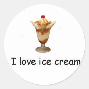 I love ice cream Banana Split Sticker
