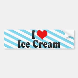 I Love Ice Cream Bumper Sticker