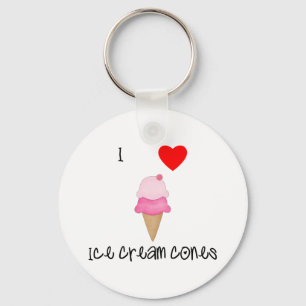 I love ice cream cones keychain