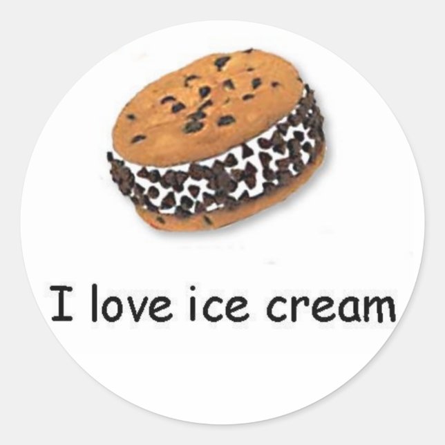 I love ice cream Cookie Sandwich Sticker (Front)
