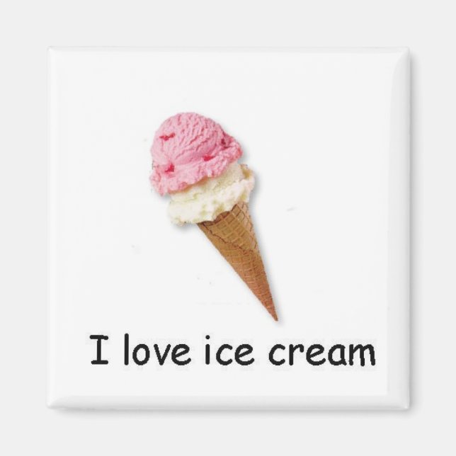 I love ice cream Double Dip Cone Magnet (Front)