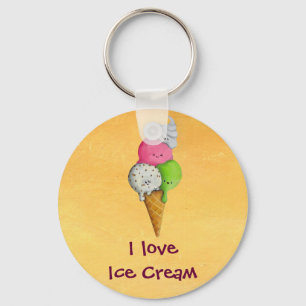 I love Ice Cream Keychain