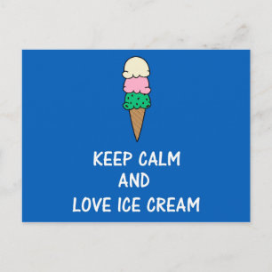 I love ice cream. postcard