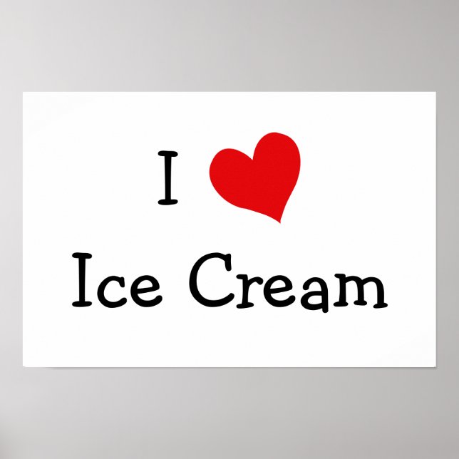 I Love Ice Cream Poster (Front)
