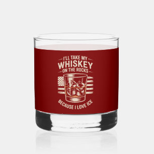 I Love ICE Patriotic Conservative Whiskey Glass