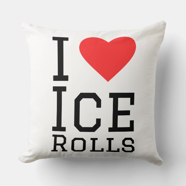 I love ice rolls throw pillow (Front)