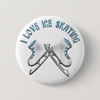 I Love Ice Skating 2 Inch Round Button