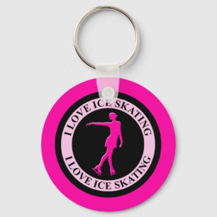 I LOVE ICE SKATING KEYCHAIN
