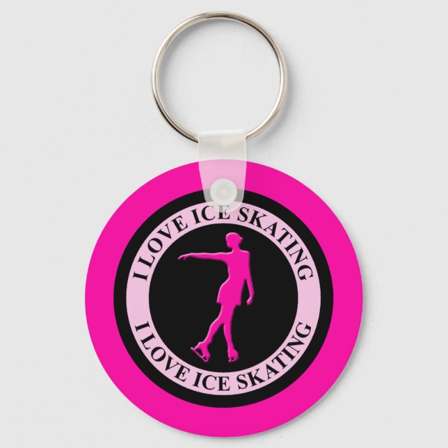 I LOVE ICE SKATING KEYCHAIN (Front)