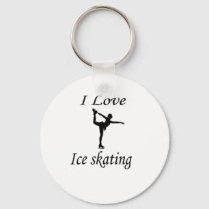 I Love Ice-skating Keychain