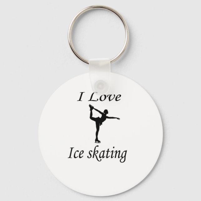 I Love Ice-skating Keychain (Front)