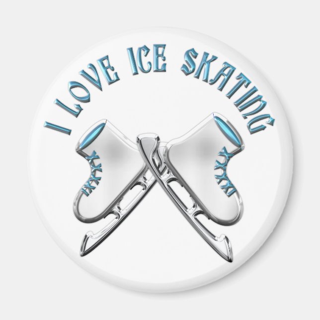 I Love Ice Skating Magnet (Front)