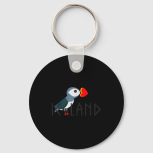 I Love Iceland Puffin Icelandic Gift Keychain