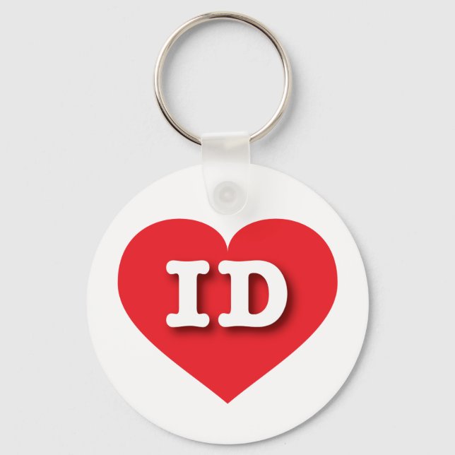 I love Idaho - ID red heart Keychain (Front)