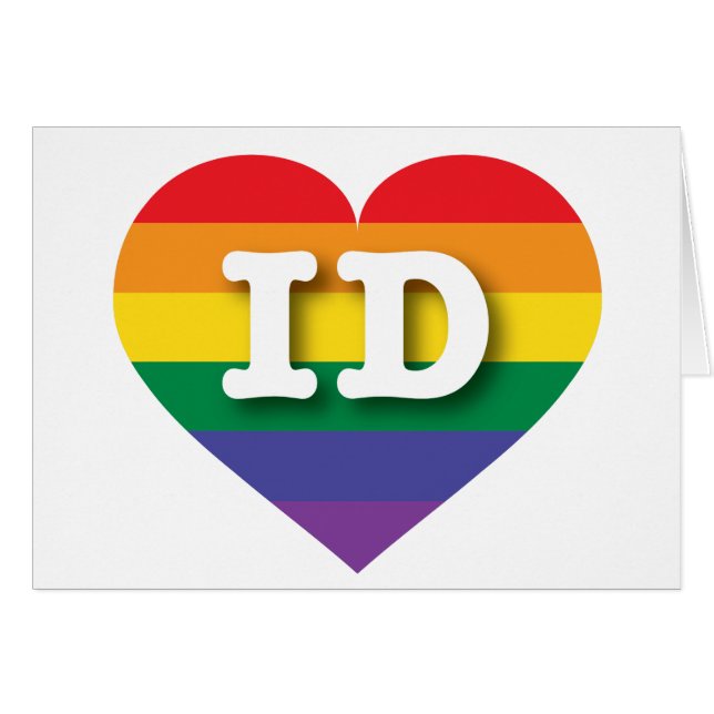 I Love Idaho Rainbow Heart (Front Horizontal)