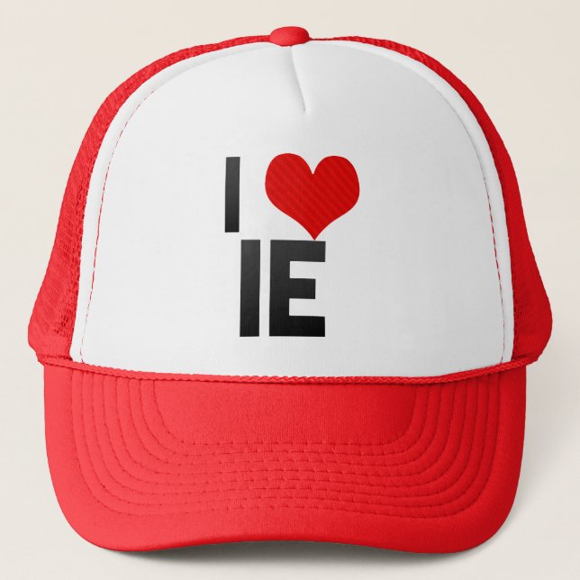 I Love IE Trucker Hat (Front)