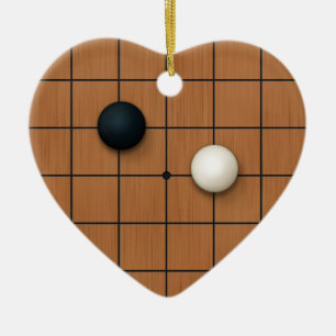 I Love Igo Custom Heart Ceramic Ornament