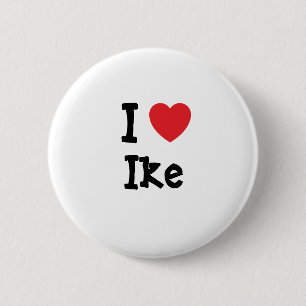 I love Ike heart custom personalized 2 Inch Round Button