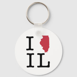 I Love Illinois Keychain