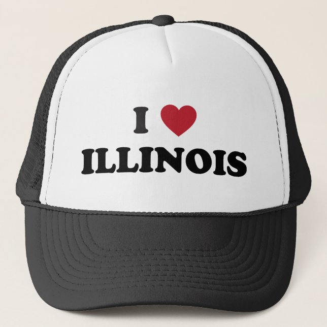 I Love Illinois Trucker Hat (Front)