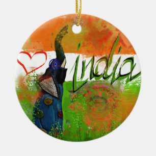 I love India Ceramic Ornament