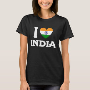 I Love India Heart Indian Flag T-Shirt