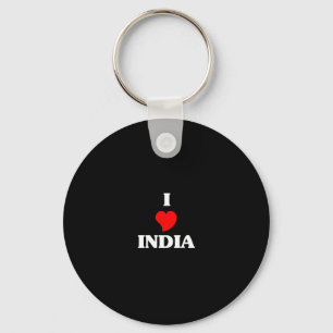 I Love India Keychain
