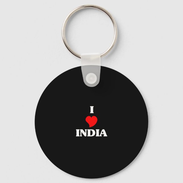 I Love India Keychain (Front)