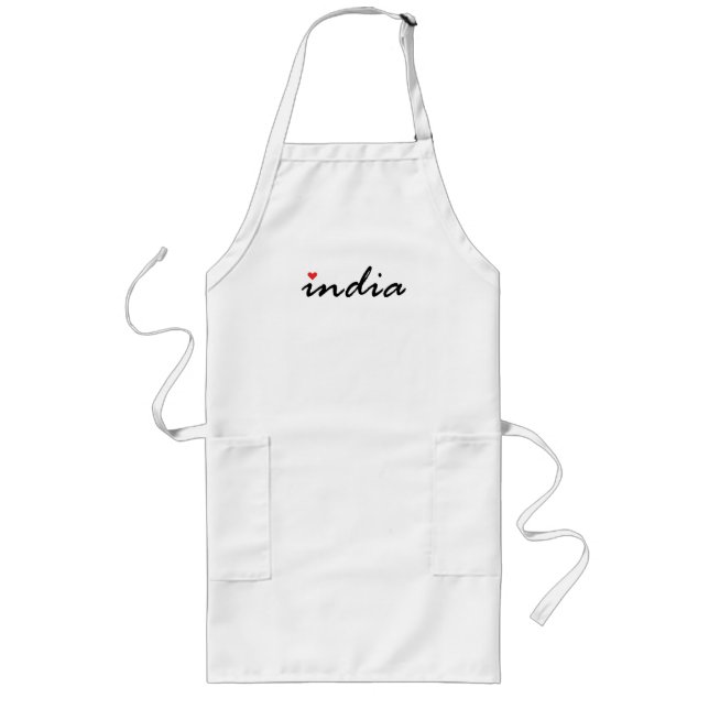 I love India Long Apron (Front)