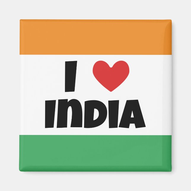 I love India Magnet (Front)