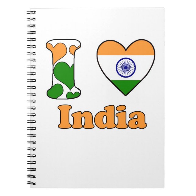 I love India Notebook (Front)