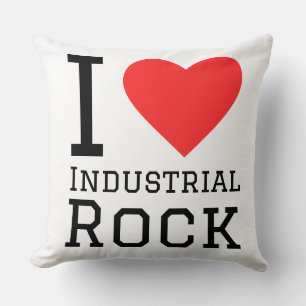 I love industrial rock throw pillow