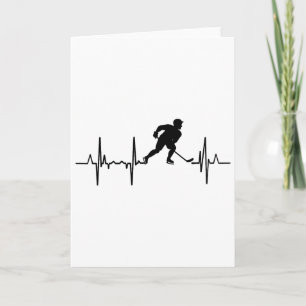 I Love Inline Hockey Cardiogram  Card
