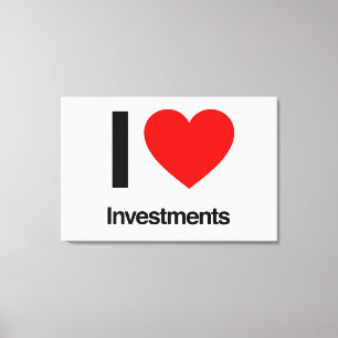 i love investments canvas print