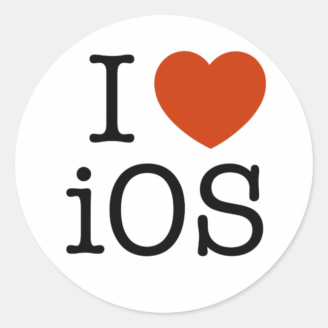 I love iOS - autocollant (Devant)