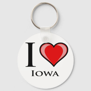 I Love Iowa Keychain