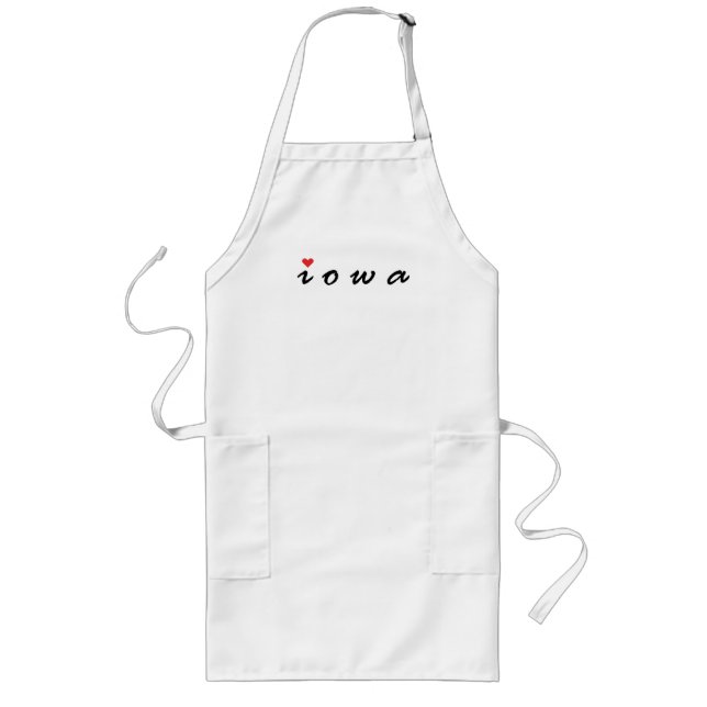 I love Iowa Long Apron (Front)