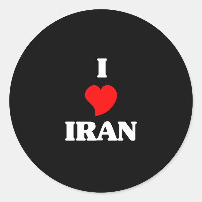 I Love Iran Classic Round Sticker (Front)