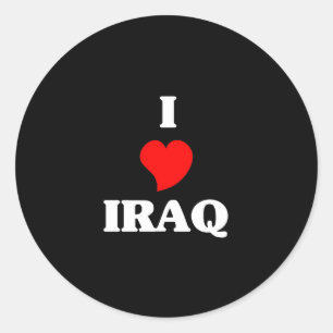 I Love Iraq Classic Round Sticker