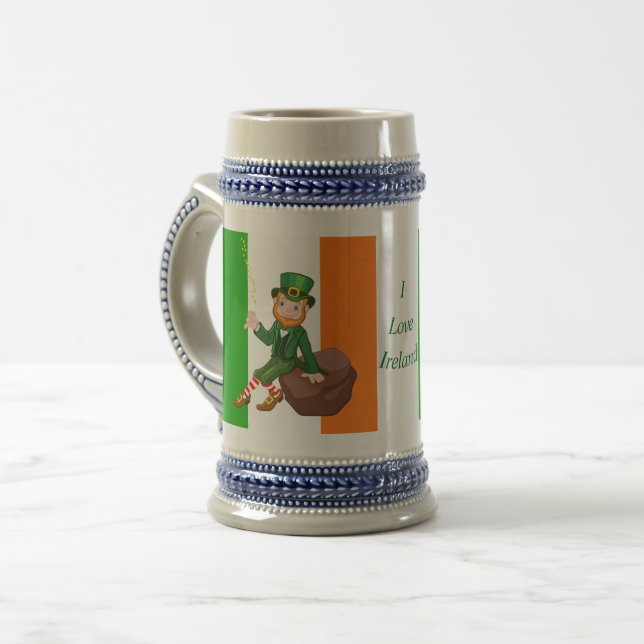 I Love Ireland Beer Stein (Front Left)