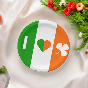 I Love Ireland Paper Plate