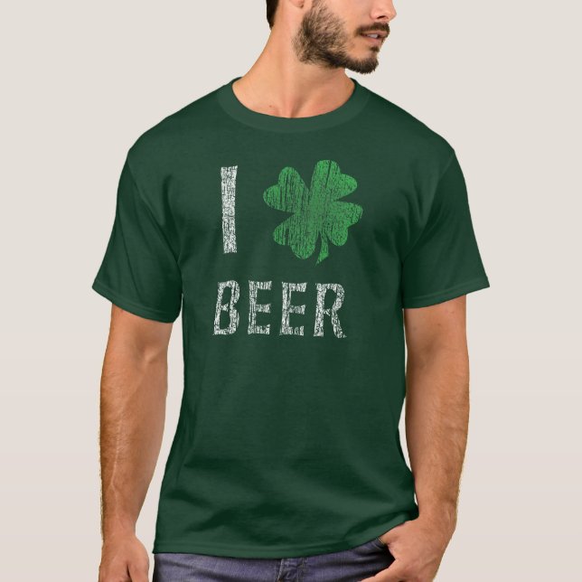 I Love Irish Beer T-Shirt (Front)