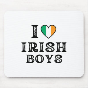 I Love Irish Boys I Heart Irish Boys Funny St. Pat Mouse Pad