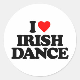 I LOVE IRISH DANCE CLASSIC ROUND STICKER