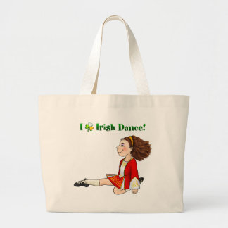 I love Irish dance Large Tote Bag