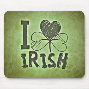 I Love Irish Mouse Pad