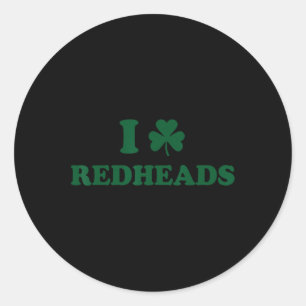 I Love Irish Redheads Boys By1 Classic Round Sticker